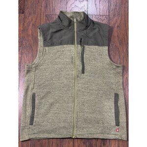 Lake & Trail Mens Size L Jacket Two Tone Green Full Zip Pocket Accent Vest